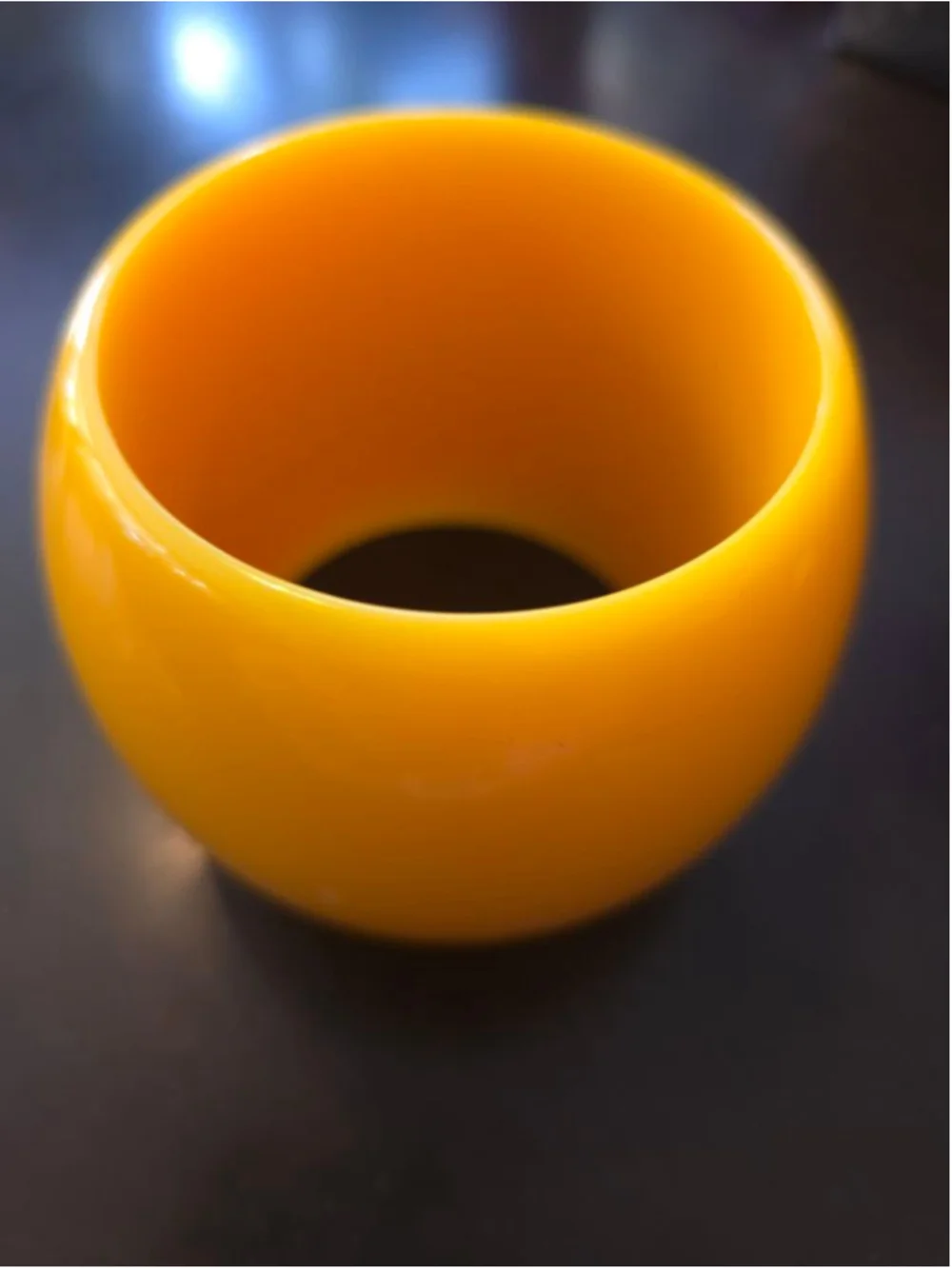 Womens Vintage Yellow Acrylic Large Statement Bangle Bracelet Cuff Boho Festival